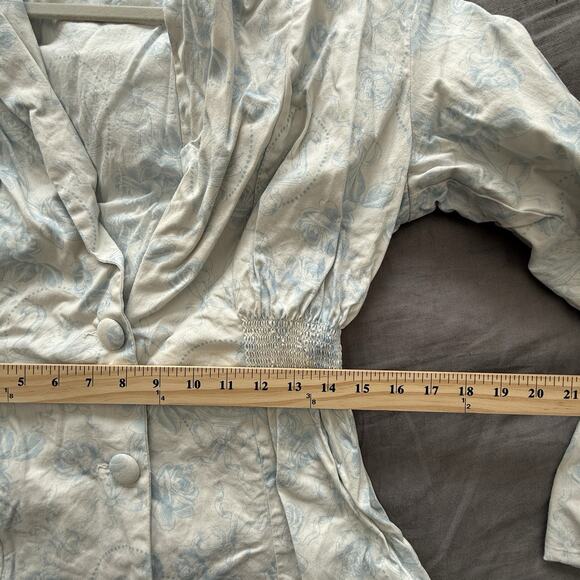 For Love and Lemons Blazer Mini Dress Blue and White Chantal Large - Picture 9 of 12